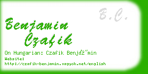 benjamin czafik business card